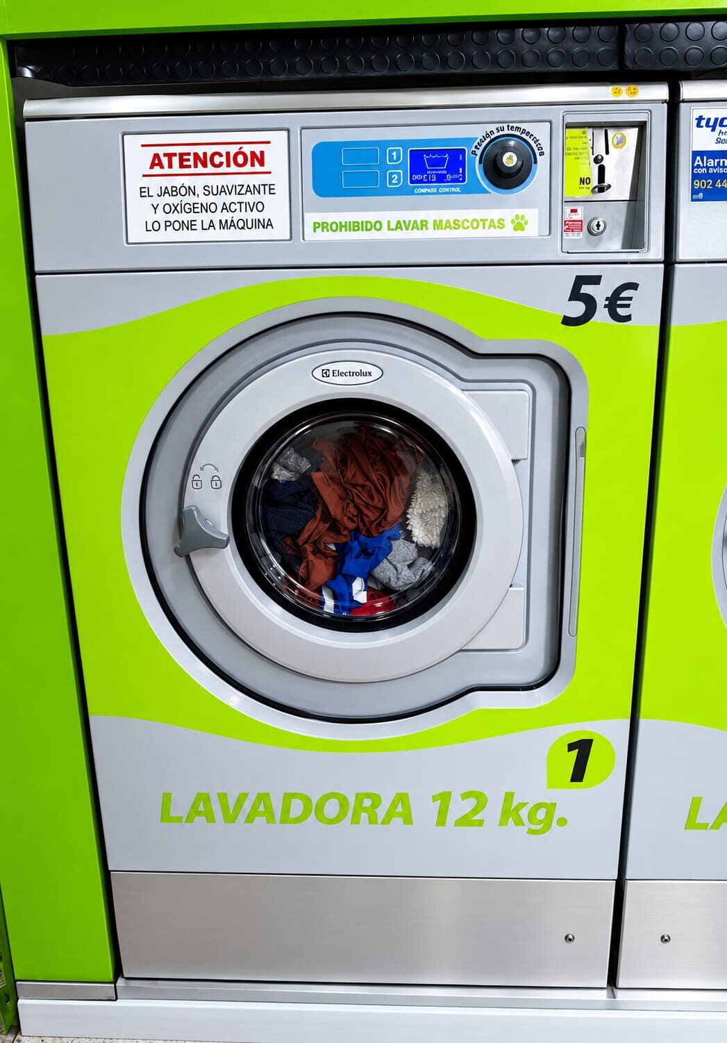Lavadora de 12 kg de Colada Exprés, 5€ por colada